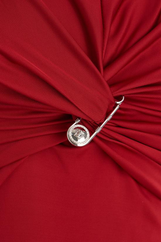 25SS 베르사체 미디 원피스 10184751A12497 1RB30 LIPSTICK RED - VERSACE