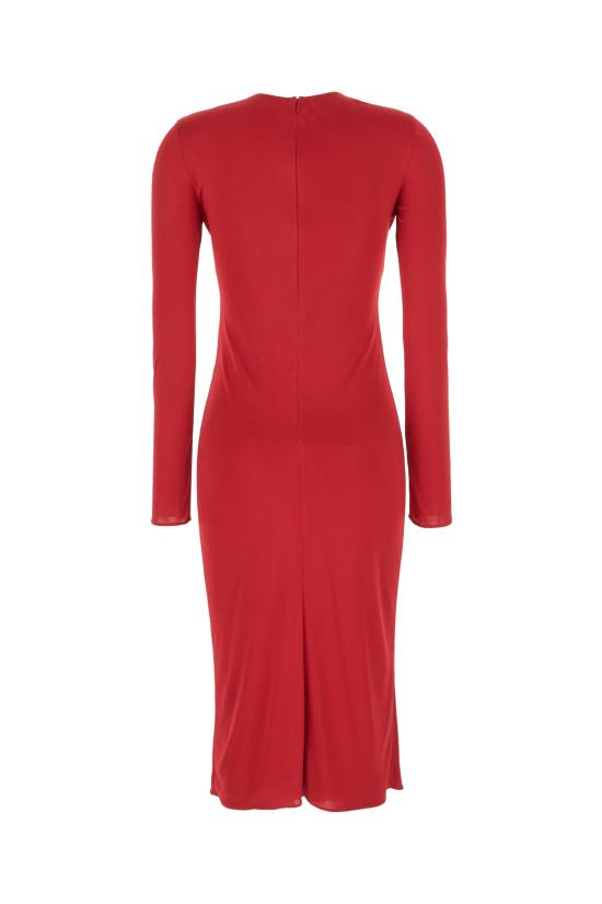 25SS 베르사체 미디 원피스 10184751A12497 1RB30 LIPSTICK RED - VERSACE