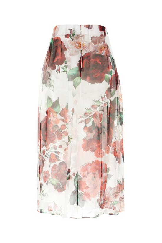 25SS 돌체앤가바나 스커트 F4BBOTIS1Y6 HA5PD BOUCHE FIORIFONDOBIANCO - DOLCE & GABBANA