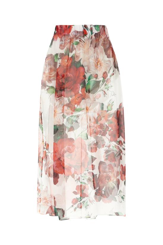 25SS 돌체앤가바나 스커트 F4BBOTIS1Y6 HA5PD BOUCHE FIORIFONDOBIANCO