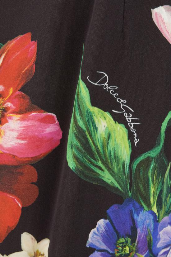 25SS 돌체앤가바나 미디 원피스 F6ZJ6TFSIB5 HN5PR BOUQUETFIORIANTICHIFONDONERO - DOLCE & GABBANA