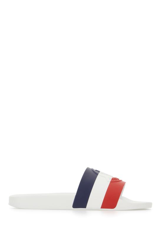 25SS 몽클레어 바실 러버 슬라이드 4C0002001A49 002 Bianco