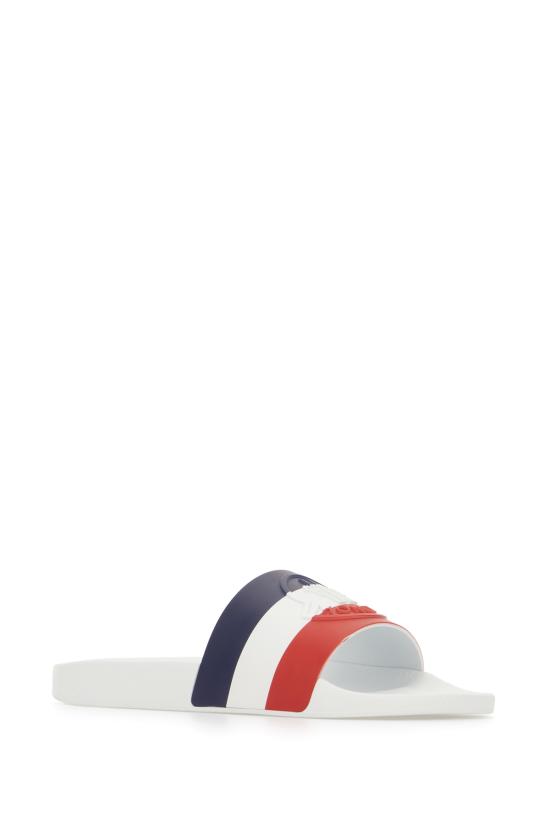 25SS 몽클레어 바실 러버 슬라이드 4C0002001A49 002 Bianco - MONCLER