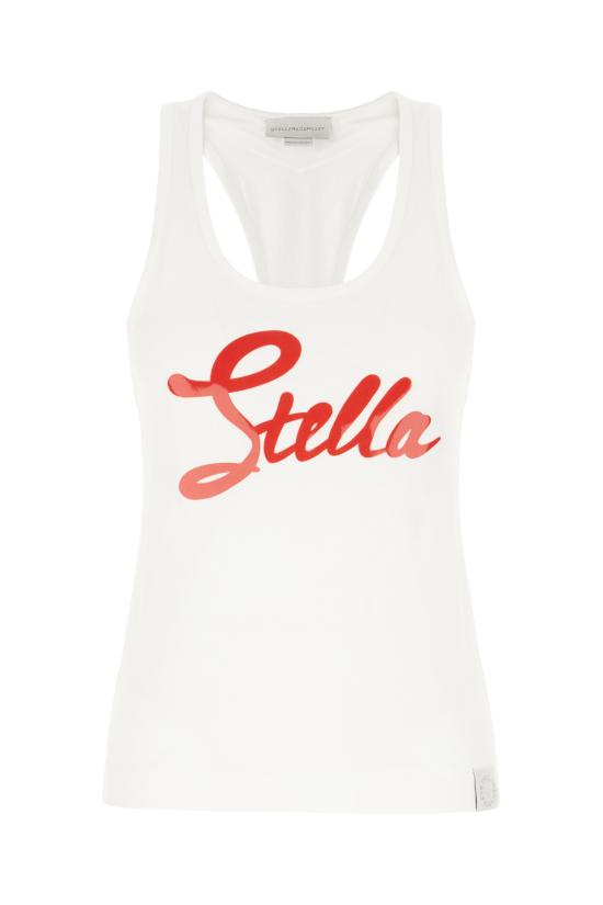 25SS 스텔라 맥카트니 민소매 티셔츠 6J03943SPZ90 9000 PURE WHITE