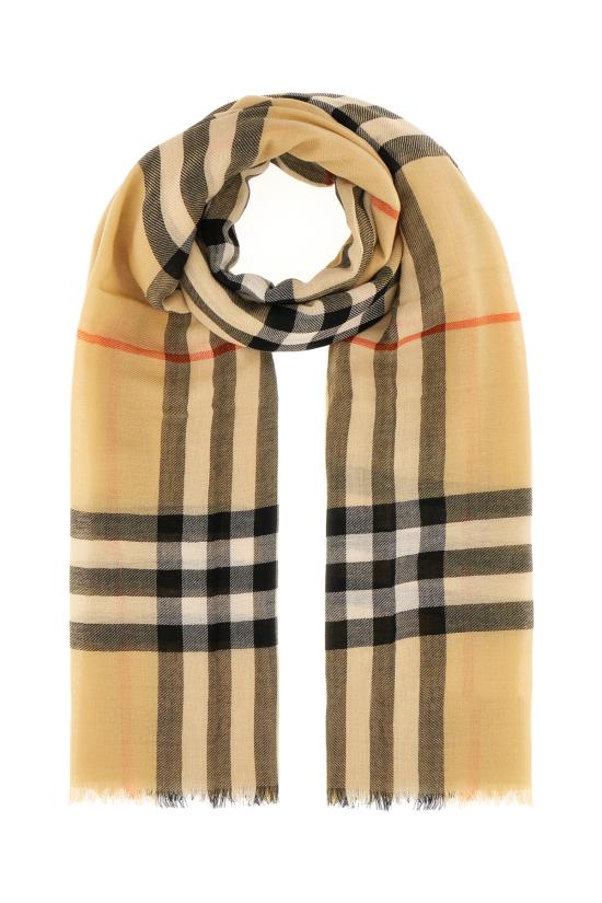 25FW 버버리 체크 울 스카프 8085069 A2021 SAND