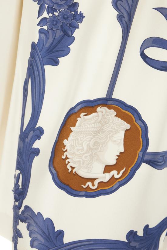 25SS 베르사체 숏팬츠 10024761A14187 5K570 IVORY FUGE STONE BLUE - VERSACE