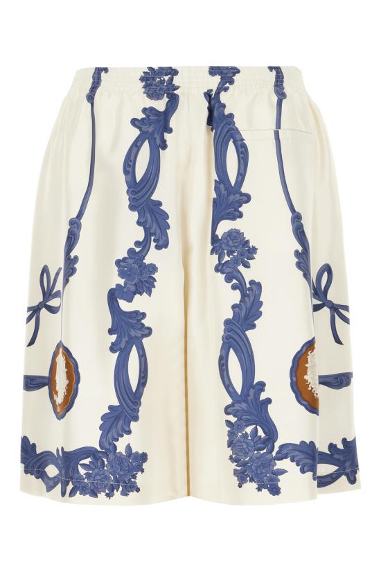 25SS 베르사체 숏팬츠 10024761A14187 5K570 IVORY FUGE STONE BLUE - VERSACE