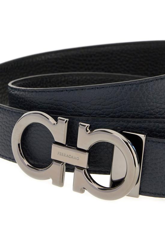 26FW 살바토레 페라가모 벨트 687611 015 NERO BLUE MARINE - SALVATORE FERRAGAMO
