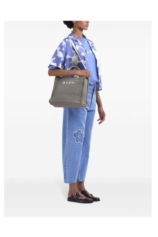 25SS 마르니 반팔 티셔츠 THJET49P13USCX42SLB26 BLUE LILAC DOM - MARNI