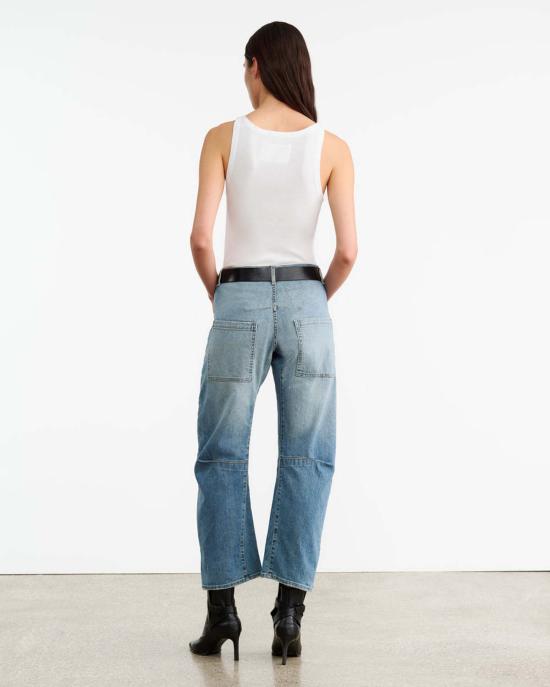  닐리로탄 데님 팬츠 Nili Lotan Shon Jean 서머 워시 - NILI LOTAN