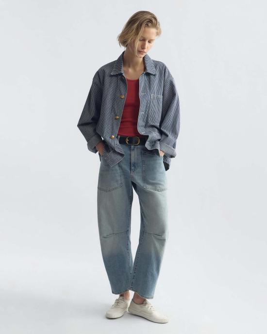  닐리로탄 데님 팬츠 Nili Lotan Shon Jean 서머 워시 - NILI LOTAN