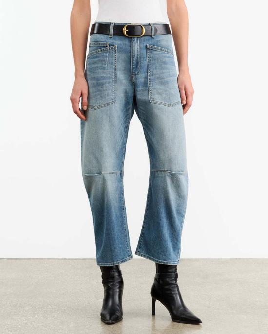  닐리로탄 데님 팬츠 Nili Lotan Shon Jean 서머 워시 - NILI LOTAN