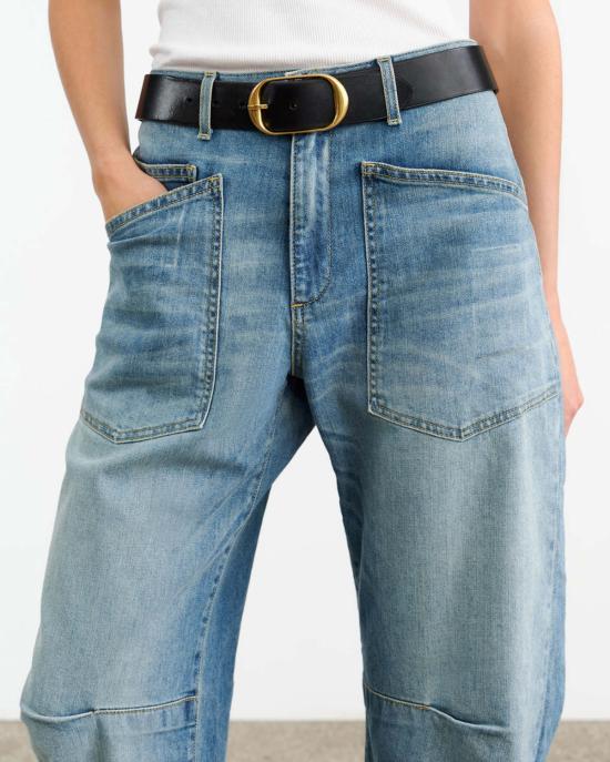  닐리로탄 데님 팬츠 Nili Lotan Shon Jean 서머 워시 - NILI LOTAN