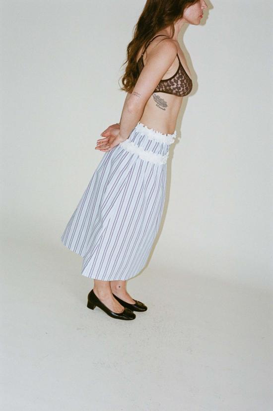  오페라 스포츠 미디 스커트 알베르틴 스커트 스트라이프 - OPERA SPORT