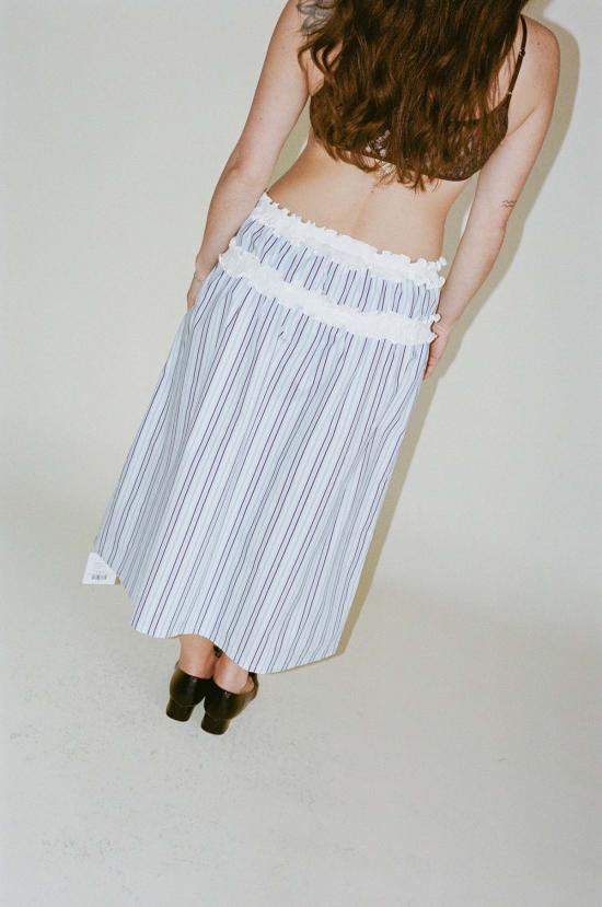  오페라 스포츠 미디 스커트 알베르틴 스커트 스트라이프 - OPERA SPORT