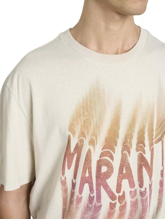  이자벨마랑에뚜왈 반팔 티셔츠 Isabel Marant Étoile Hugo 티셔츠 Ecru - ISABEL MARANT ETOILE