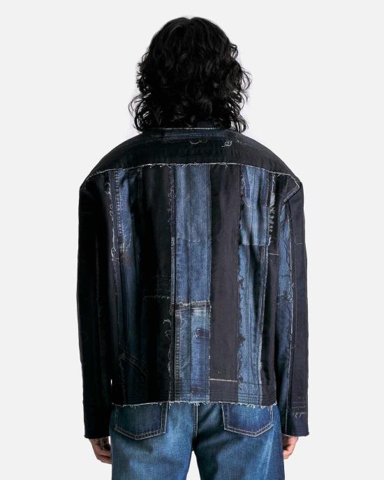  AUBERO 데님 자켓 오베로 비트린 데님 재킷 믹스 인디고 - OTHER BRANDS