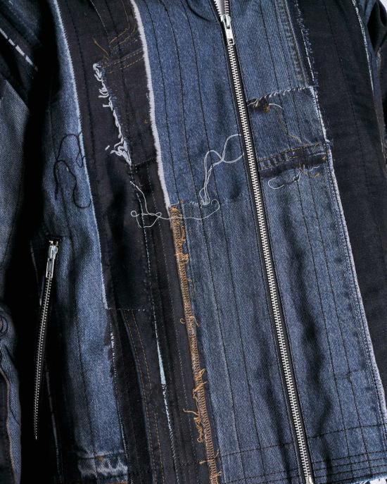  AUBERO 데님 자켓 오베로 비트린 데님 재킷 믹스 인디고 - OTHER BRANDS