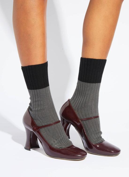  마리아 라 로사 양말 삭스 그레이