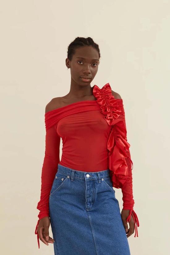  Opera Sport 긴팔 티셔츠 오페라 스포츠 엘레노어  마스 레드 - OPERA SPORT