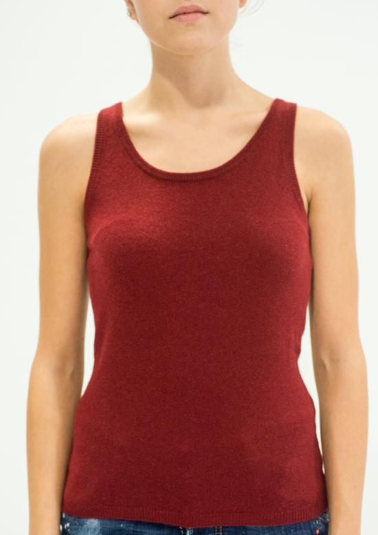 25FW 라 로즈 민소매 티셔츠 GDC22806C 21527 Bordeaux