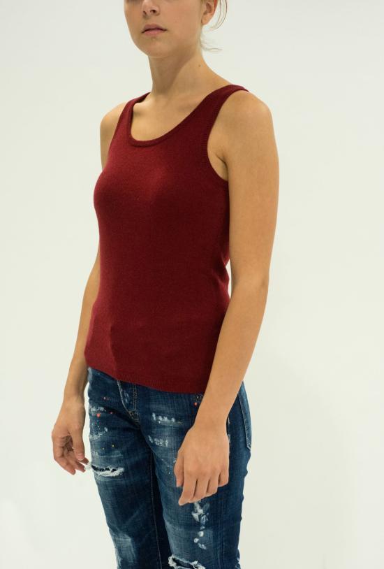 25FW 라 로즈 민소매 티셔츠 GDC22806C 21527 Bordeaux - LA ROSE