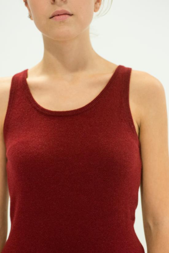 25FW 라 로즈 민소매 티셔츠 GDC22806C 21527 Bordeaux - LA ROSE