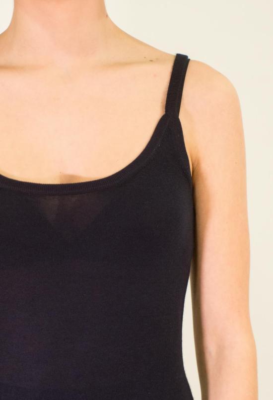 25FW 라 로즈 민소매 티셔츠 MG303 30098 Blue Navy - LA ROSE