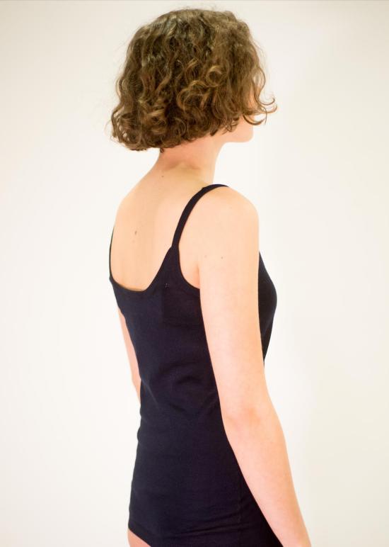 25FW 라 로즈 민소매 티셔츠 MG303 30098 Blue Navy - LA ROSE