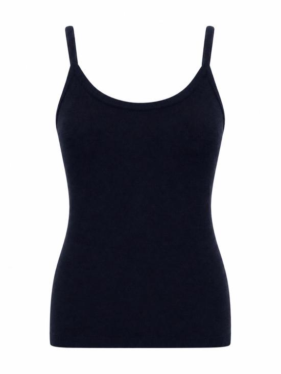 25FW 라 로즈 민소매 티셔츠 MG303 30098 Blue Navy