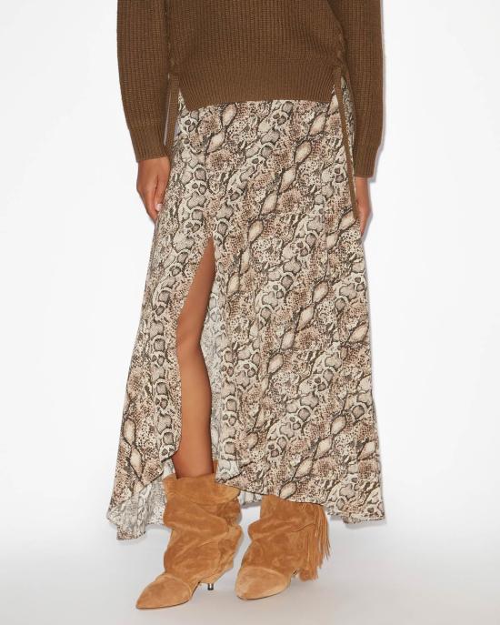  이자벨마랑에뚜왈 롱 스커트 이자벨 마랑 에투알 사쿠라 스커트 내추럴 - ISABEL MARANT ETOILE
