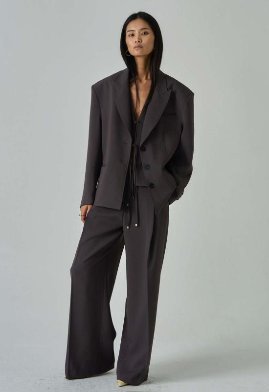  더 엔케이씨 스토어 스트레이트 팬츠 Nkc 베로니카 바지 브라운 - The NKC Store