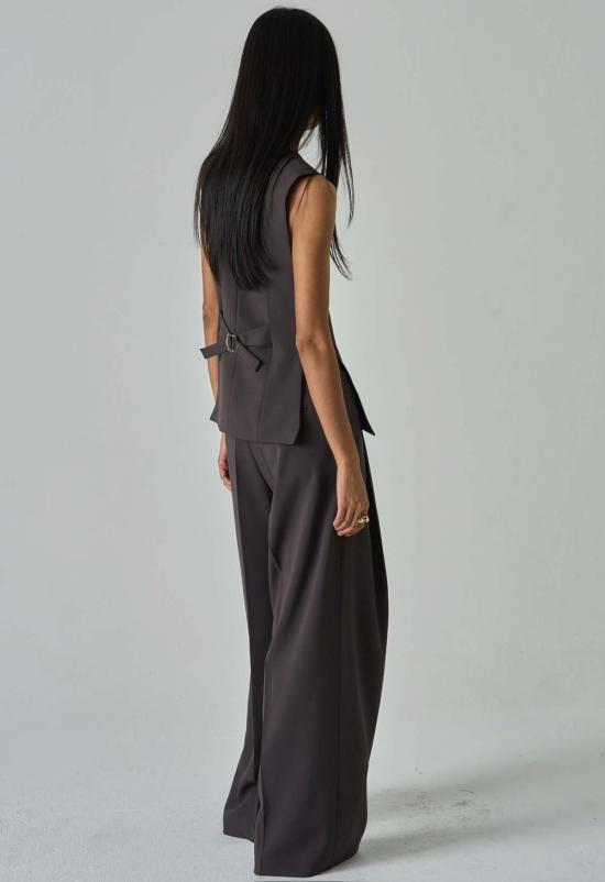  더 엔케이씨 스토어 스트레이트 팬츠 Nkc 베로니카 바지 브라운 - The NKC Store