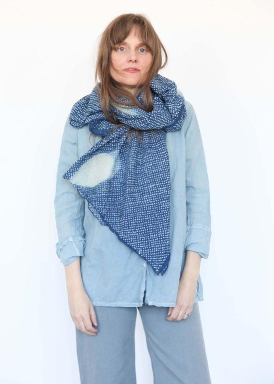  Auntie Oti 머플러/스카프 오티 핀도트 두파타 인디고 이모 - OTHER BRANDS