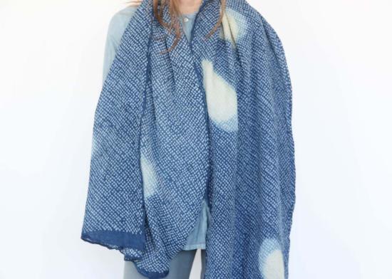  Auntie Oti 머플러/스카프 오티 핀도트 두파타 인디고 이모 - OTHER BRANDS