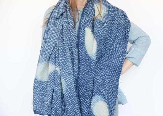  Auntie Oti 머플러/스카프 오티 핀도트 두파타 인디고 이모