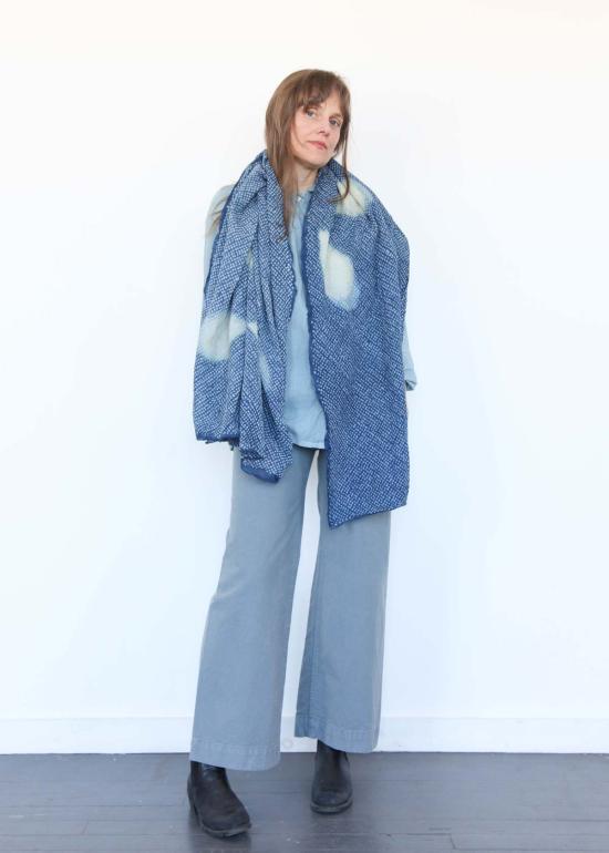  Auntie Oti 머플러/스카프 오티 핀도트 두파타 인디고 이모 - OTHER BRANDS