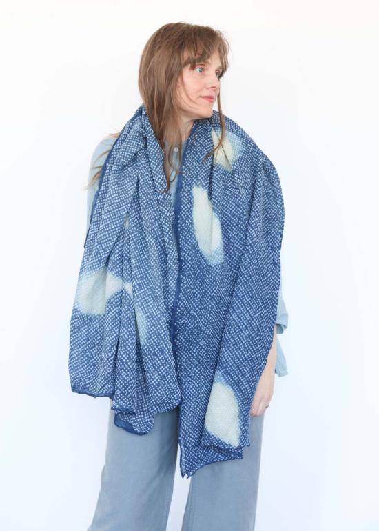  Auntie Oti 머플러/스카프 오티 핀도트 두파타 인디고 이모 - OTHER BRANDS