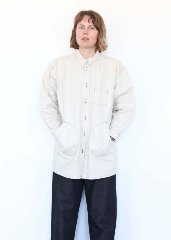  Jesse Kamm 데님 자켓 제시 캄 오쿠다 재킷 내추럴 W/슬레이트 스티치 - OTHER BRANDS