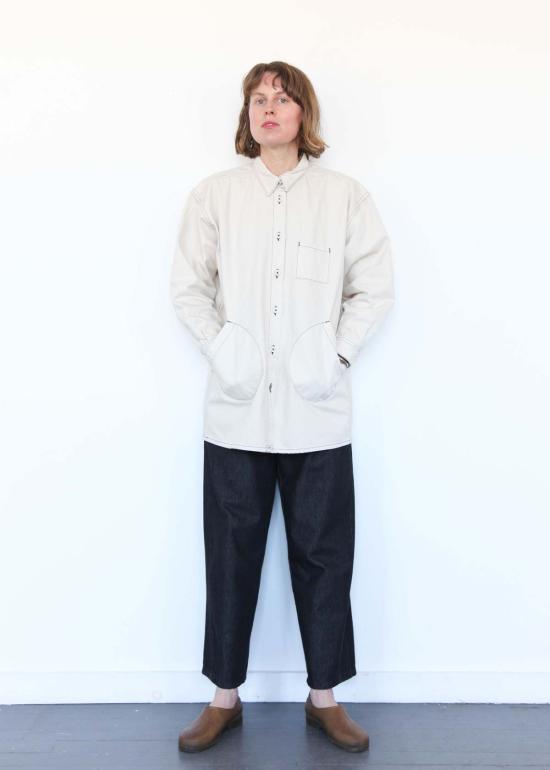  Jesse Kamm 데님 자켓 제시 캄 오쿠다 재킷 내추럴 W/슬레이트 스티치 - OTHER BRANDS