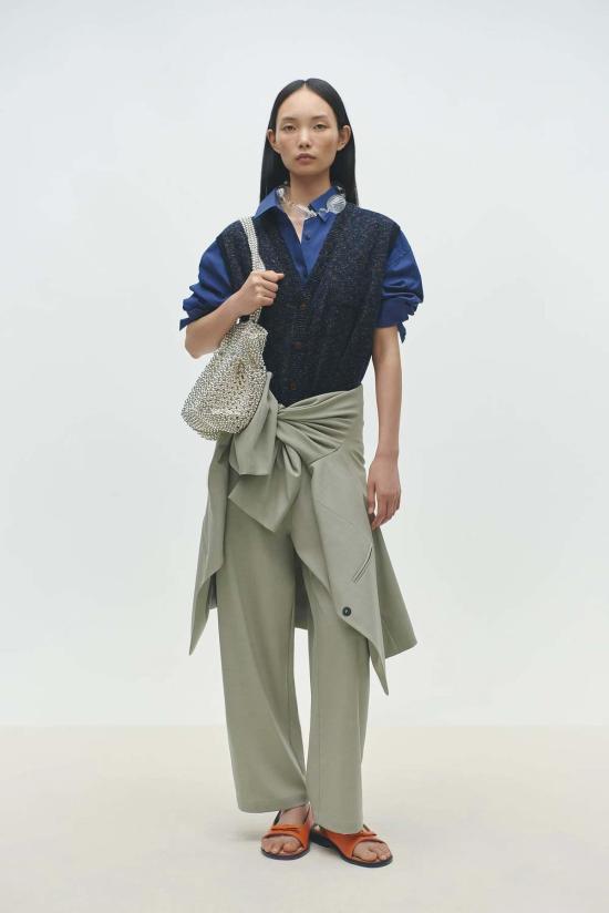  코데라 스트레이트 팬츠 와이드 레그 팬츠 살비아 - CORDERA