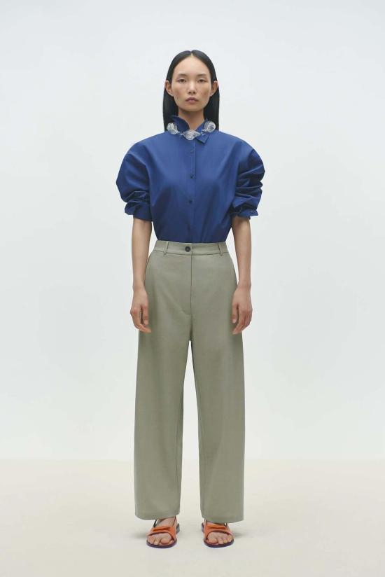  코데라 스트레이트 팬츠 와이드 레그 팬츠 살비아