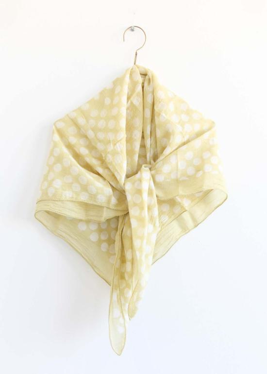 Auntie Oti 머플러/스카프 폴카 도트 반다나 옐로우/인디고 - OTHER BRANDS
