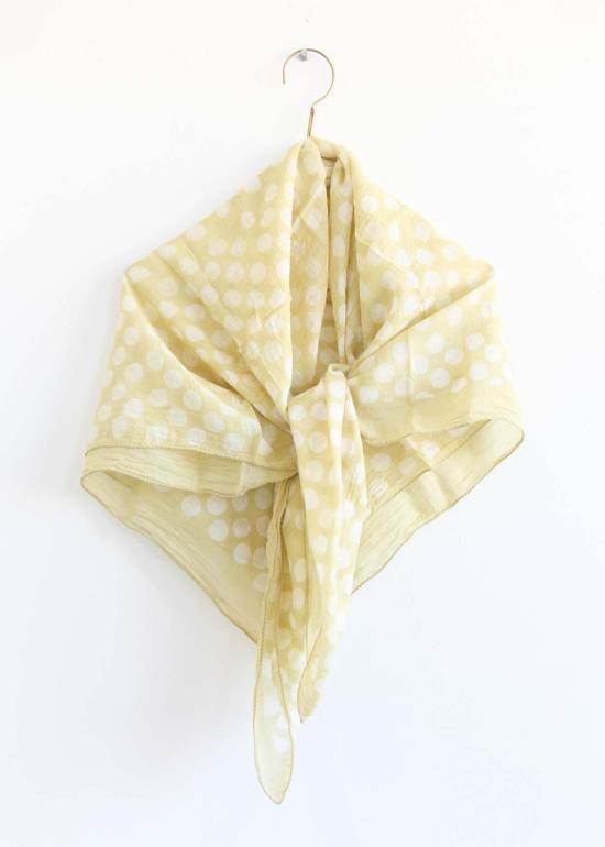  Auntie Oti 머플러/스카프 폴카 도트 반다나 옐로우/인디고 - OTHER BRANDS