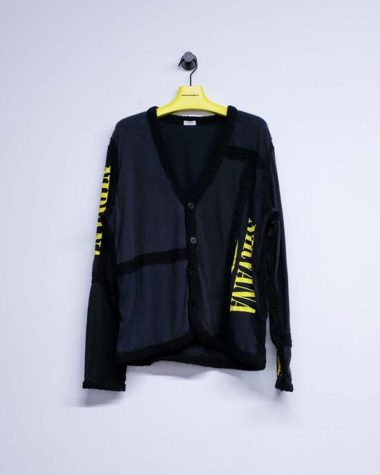  올드 파크 가디건 올드파크 리컨스트럭티드 크로셰 카디건 블랙 - OLD PARK