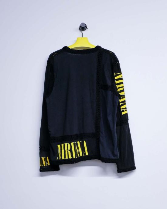  올드 파크 가디건 올드파크 리컨스트럭티드 크로셰 카디건 블랙 - OLD PARK