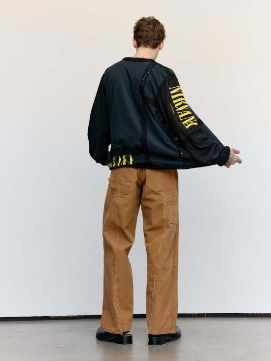  올드 파크 가디건 올드파크 리컨스트럭티드 크로셰 카디건 블랙 - OLD PARK