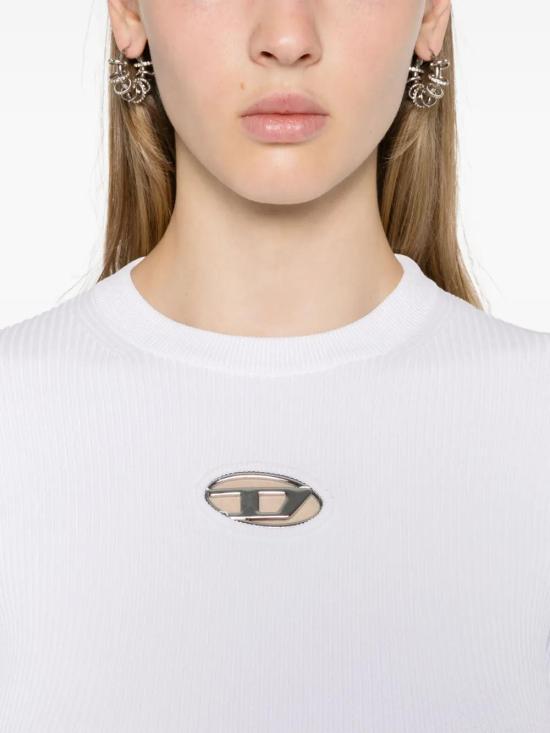 25SS 디젤 M-발라리 오발 D 립 니트 비스코스 블렌드 탑 A153280DLAX 100 - DIESEL