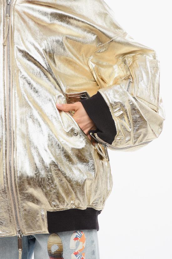  디스퀘어드2 가죽 자켓 S72AM0947 SY1588 906 Gold - DSQUARED2