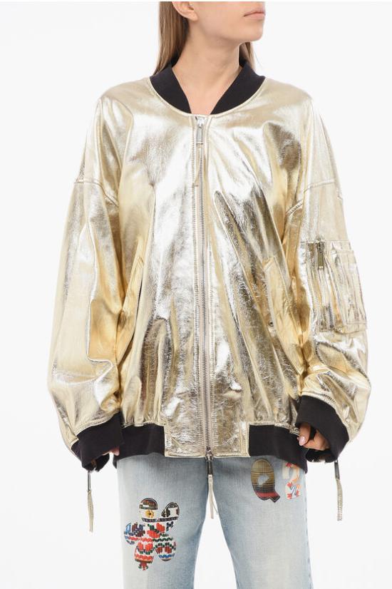  디스퀘어드2 가죽 자켓 S72AM0947 SY1588 906 Gold